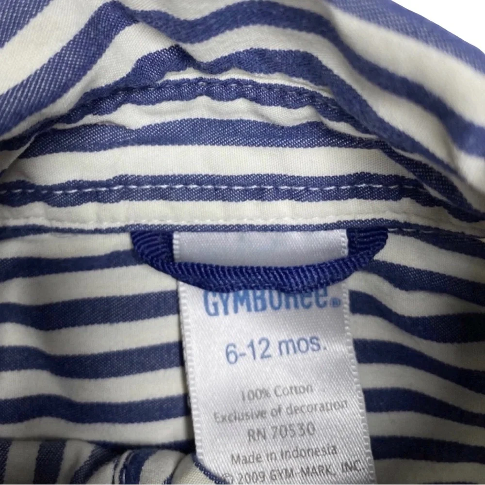 Gymboree striped button